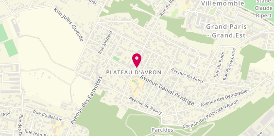 Plan de Pizzéria du Plateau d'Avron, 18 avenue Aristide Briand, 93360 Neuilly-Plaisance