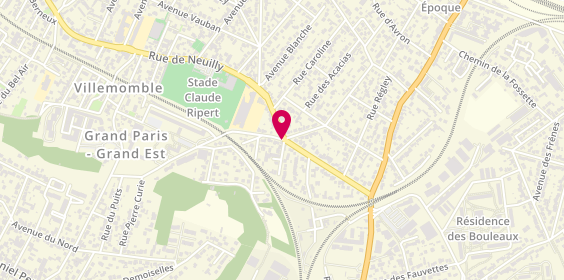 Plan de Pizzeria Genziana, 1 Rue Rousselet, 93330 Neuilly-sur-Marne