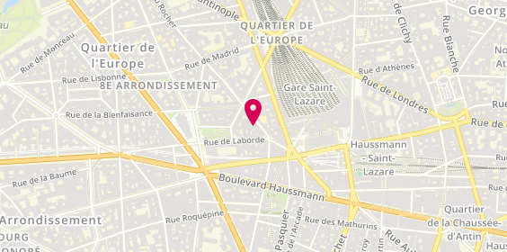 Plan de Deadline Pizza, 19 Rue du Rocher, 75008 Paris