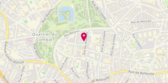 Plan de Les Comédiens, 33 Rue des Alouettes, 75019 Paris