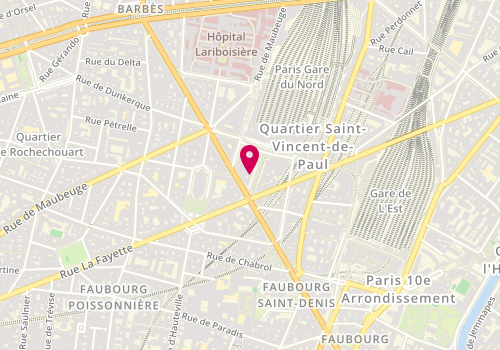 Plan de Restaurant de Bari, 4 Boulevard de Denain, 75010 Paris