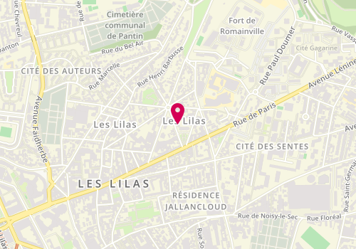 Plan de Pizza King, Rue des Bruyeres, 93260 Les Lilas