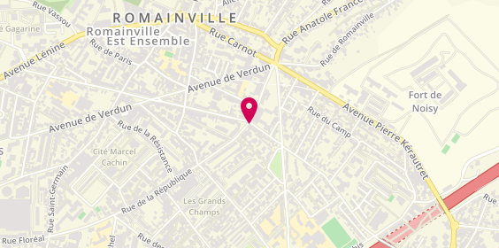 Plan de Pizzeria Ristorante Luna Rossa, 45 Rue de la République, 93230 Romainville