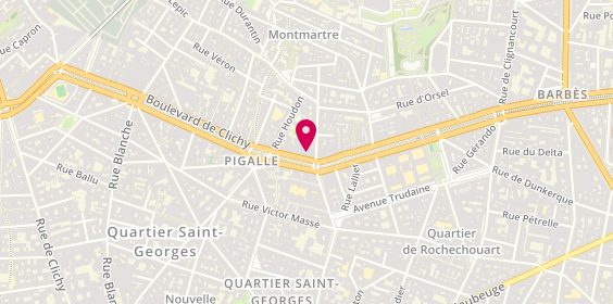 Plan de Pizza Napoli, 4 Boulevard de Clichy, 75018 Paris