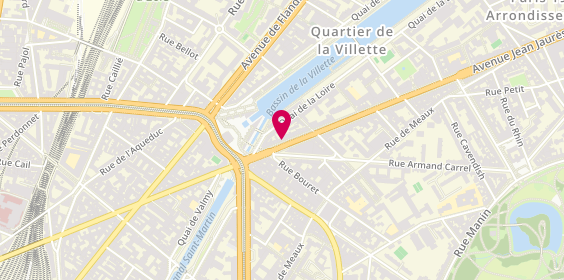 Plan de Pizza Center Milano Jaures, 11 avenue Jean Jaurès, 75019 Paris