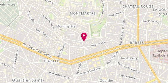 Plan de Bella Italia, 7 Rue Tardieu, 75018 Paris