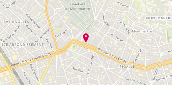 Plan de Pizzeria la Scuderia Mulino, 106 Boulevard de Clichy, 75018 Paris
