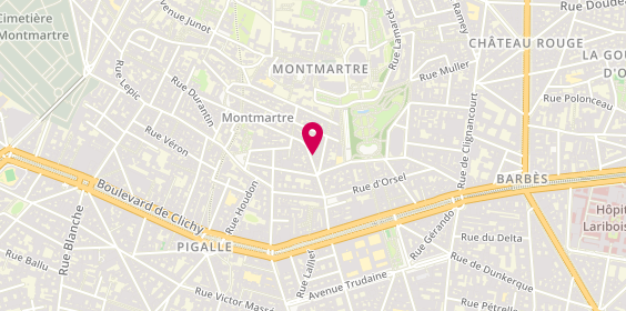Plan de Pizza del Mondo, 16 Rue des 3 Frères, 75018 Paris