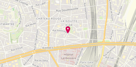 Plan de Pizza de Ouf, 10 Rue des Gardes, 75018 Paris