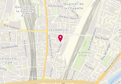 Plan de Pajol'ini Pizza, 47 Rue Pajol, 75018 Paris
