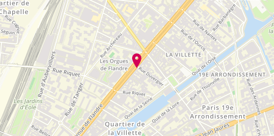 Plan de La Tour de Flandre, 84 avenue de Flandre, 75019 Paris