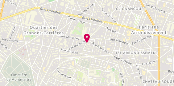 Plan de Mezza Luna - Pizzeria Artisanale, 18 Rue de la Font du But, 75018 Paris