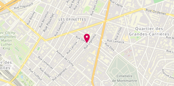 Plan de Gustino Pizza, 159 Rue Legendre, 75017 Paris