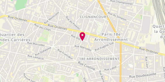 Plan de Chez Rita et Claudio, 70 Rue du Mont-Cenis, 75018 Paris