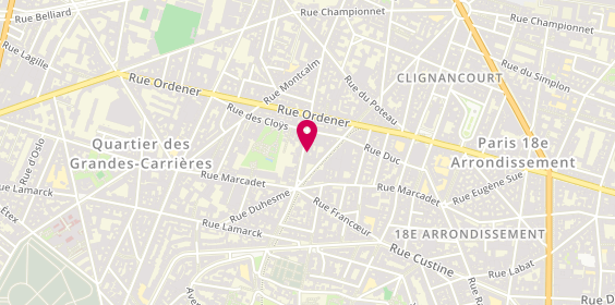 Plan de Il Brigante, 14 Rue du Ruisseau, 75018 Paris