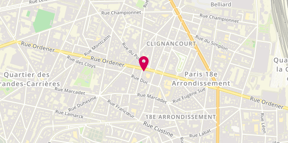Plan de Trattoria Di Sapri, 115 Rue Ordener, 75018 Paris