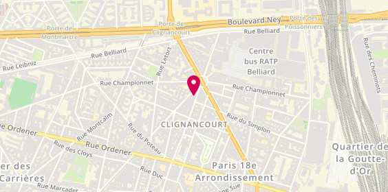 Plan de Pizzali Italiana, 115 Du
Rue du Mont-Cenis, 75018 Paris