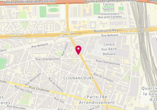 Plan de Latino Pizza, 55 Boulevard Ornano, 75018 Paris