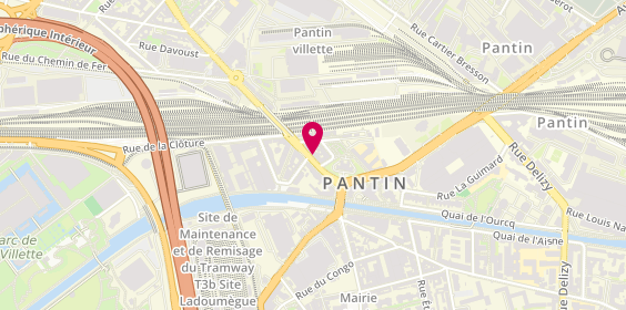 Plan de Pizzeria SAINT MATHIEU, 6 avenue Edouard Vaillant, 93500 Pantin