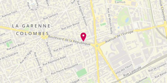 Plan de Dima Pizza, 14 Boulevard de la République, 92250 La Garenne-Colombes