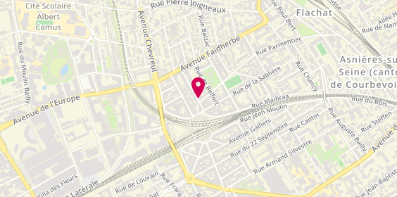 Plan de Rapido Pizza, 4 Rue de Strasbourg, 92600 Asnières-sur-Seine