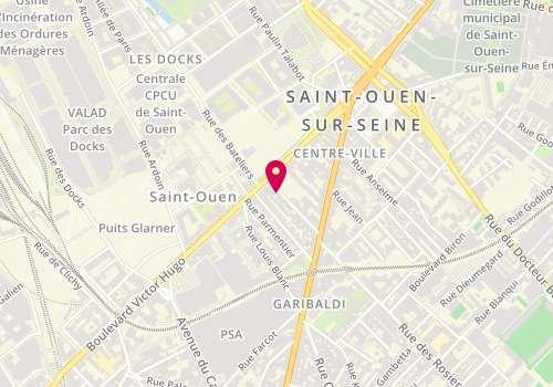 Plan de Pizza Nana, 4 Rue Ernest Renan, 93400 Saint-Ouen-sur-Seine