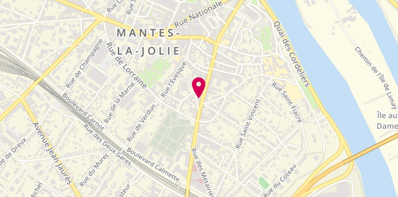 Plan de Km Pizza, 64 Bis Rue Porte Aux Saints, 78200 Mantes-la-Jolie