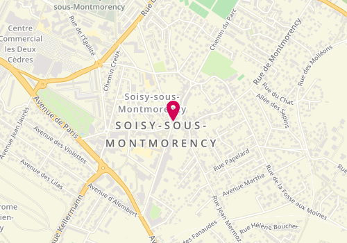 Plan de Univers Pizza Soisy/Montmorency, 1 place Henri Sestre, 95230 Soisy-sous-Montmorency