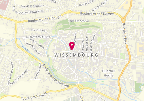 Plan de Wizzo Pizza Fabrik, 7 Rue du Marché Aux Poissons, 67160 Wissembourg