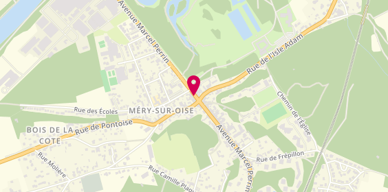 Plan de Direct Pizzas, 18 avenue Marcel Perrin, 95540 Méry-sur-Oise