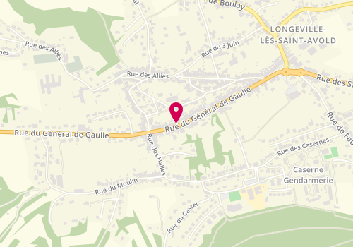 Plan de Latinos Pizza, 88 Rue du Général de Gaulle, 57740 Longeville-lès-Saint-Avold
