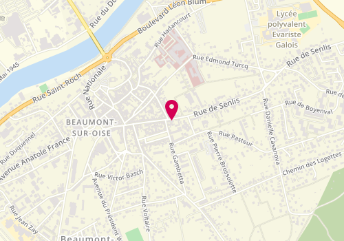 Plan de Chrono pizza, 44 Rue Edouard Bourchy, 95260 Beaumont-sur-Oise