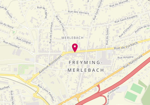 Plan de O'five Merlebach, 17 Rue Eugène Kloster, 57800 Freyming-Merlebach