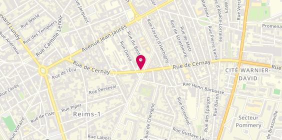 Plan de Dominos Pizza, 59 Rue de Cernay, 51100 Reims