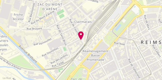 Plan de SAS Pizza New Délice, 25 Rue de Courcelles, 51100 Reims