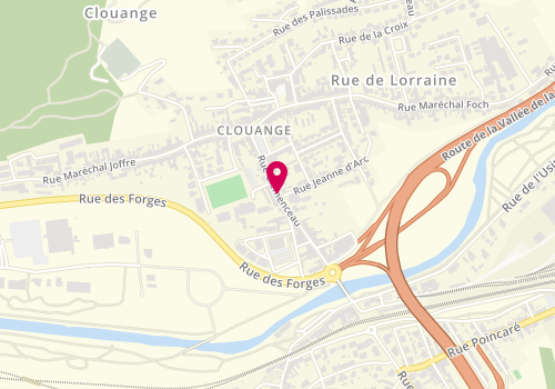Plan de Restaurant Quo Vadis, 35 Rue Clemenceau, 57185 Clouange