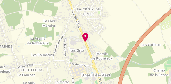 Plan de Delice Pizza, 419 Route de Paris, 60600 Breuil-le-Vert