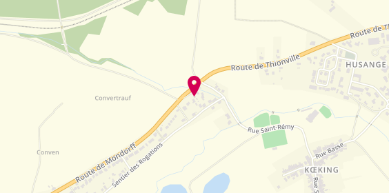 Plan de Centrale Pizza, 103 Route de Mondorff, 57100 Thionville