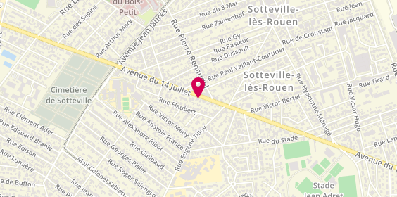 Plan de Tonton Tantie Pizza, 109 avenue du 14 Juillet, 76300 Sotteville-lès-Rouen