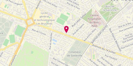 Plan de Lp Pizza, 182 avenue du 14 Juillet, 76300 Sotteville-lès-Rouen