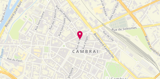 Plan de Pizza City, 2 Rue de Nice, 59400 Cambrai