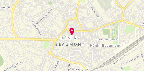 Plan de Domino's Pizza, 102 place Jean Jaurès, 62110 Hénin-Beaumont