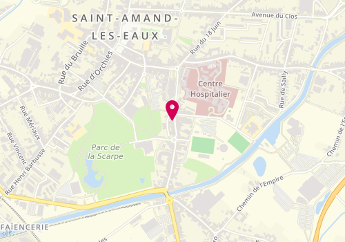 Plan de Pizza-Rif, 22 Rue de Valenciennes, 59230 Saint-Amand-les-Eaux