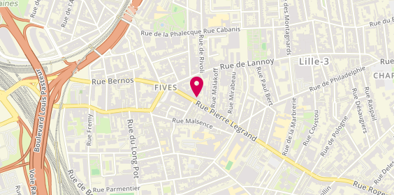 Plan de Pizza Hut, 159 Rue Pierre Legrand, 59000 Lille