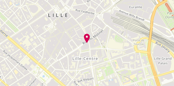 Plan de Pronto Pizza, 65 Rue du Molinel, 59000 Lille