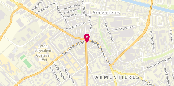 Plan de Pronto Pizza, Rdc
158 Rue Nationale Avenue Mitterrand, 59280 Armentières