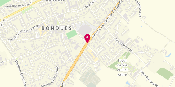 Plan de Dio Pizza Bondues, 914 avenue du Général de Gaulle, 59910 Bondue