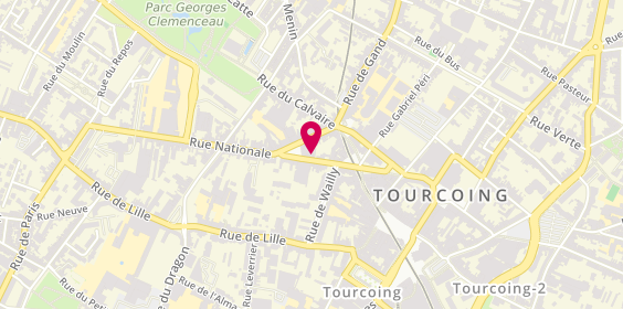 Plan de La Tour de Pizz-A, 72 Rue Nationale, 59200 Tourcoing