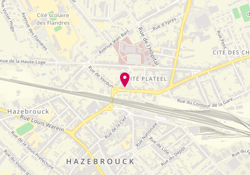 Plan de Pizza SUBITO, 57 Boulevard de l'Abbé Lemire, 59190 Hazebrouck