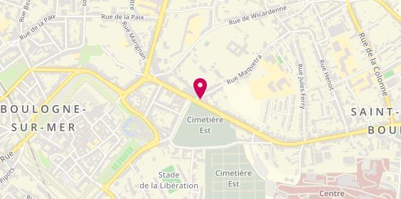 Plan de Domino's Pizza, 1 Route de Saint-Omer, 62280 Saint-Martin-Boulogne